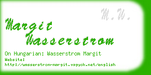 margit wasserstrom business card